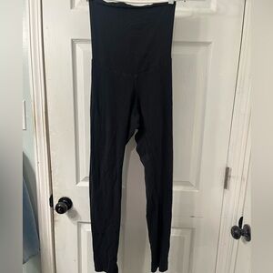 Motherhood Black Maternity Leggings with Branded Waistband